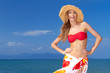 High-spirited beautiful woman