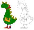 Dragon. Coloring book