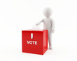 3D man voting