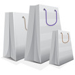 white blank shopping bag
