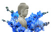 Bouddha et Orchidées Bleue