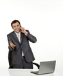 Business man talking on a mobile