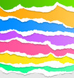 Vector: Collection of colorful torn paper Collection of colorful torn paper