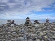 stacks - towers from pebbles on the beach stacks - towers from pebbles on the beach