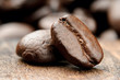 Roasted coffee beans. Extreme close-up Roasted coffee beans. Extreme close-up