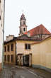 A street of Vilnius and the old church