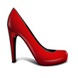 isolated red shoe on white