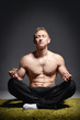Meditating athlete