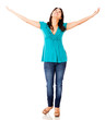 Woman with arms open