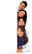 Group of people with banner
