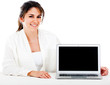Business woman with laptop