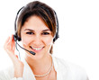 Happy woman with headset