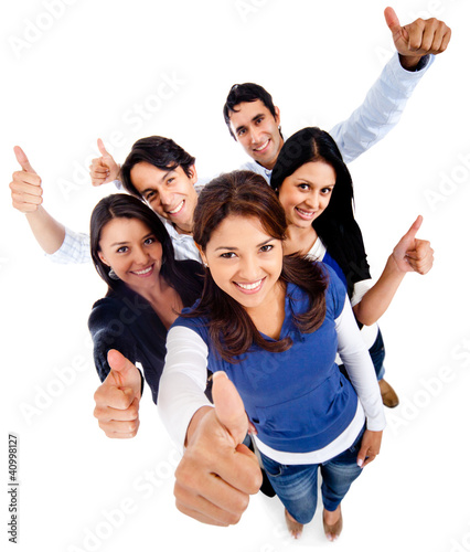 Photo: People with thumbs up People with thumbs up