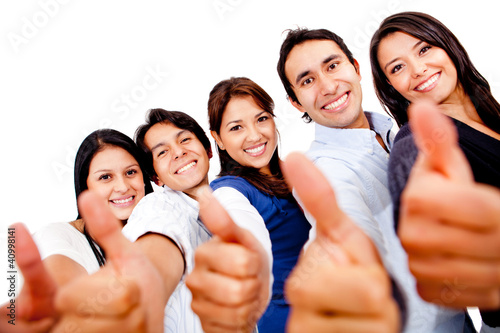 Photo: Friends with thumbs up Friends with thumbs up