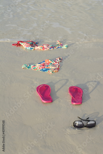 Photo: Skinny Dipping Bikini on Beach Skinny Dipping Bikini on Beach