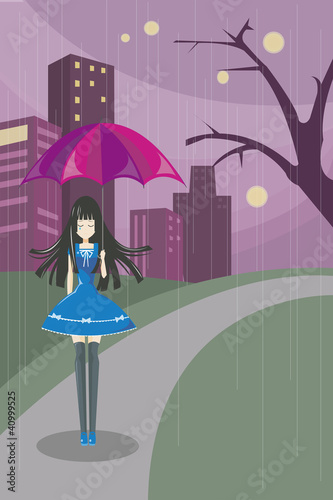 Vector: Lonely Cute Girl 2 (vecter) Lonely Cute Girl 2 (vecter)