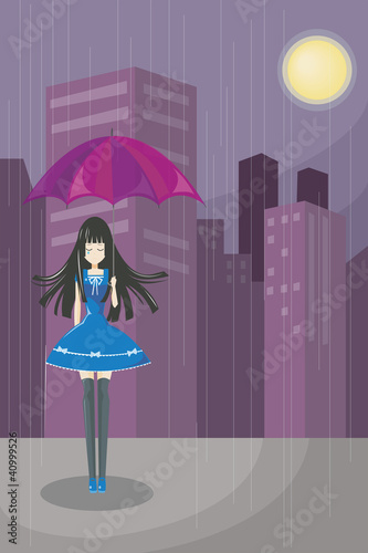 Vector: Lonely Cute Girl (vecter) Lonely Cute Girl (vecter)