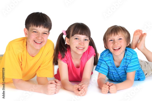 Foto: Happy brothers and sister Happy brothers and sister