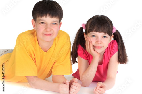 Photo: Happy brother and sister Happy brother and sister