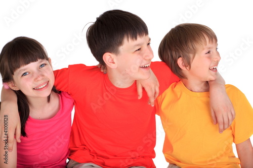 Photo: Happy sister and brothers Happy sister and brothers