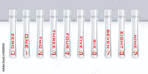 Vector: Office pen numbers Office pen numbers