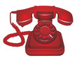 czerwony telefon