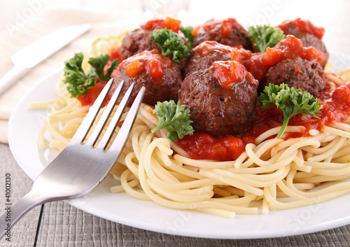 Photo: spaghetti and meatballs spaghetti and meatballs