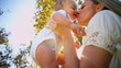 Blonde Mom and Baby Tender Kiss