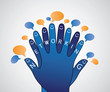 Social networking concept of people conversation