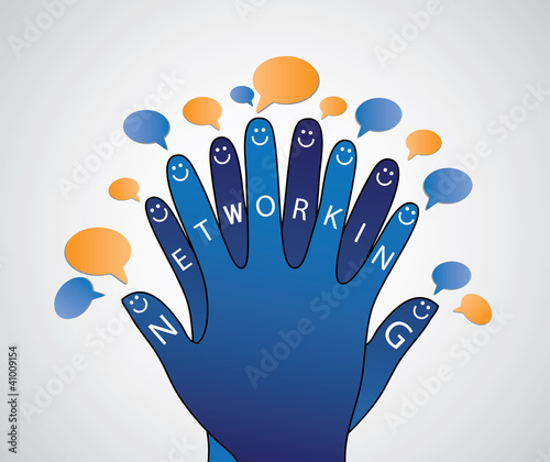 Vector: Social networking concept of people conversation Social networking concept of people conversation