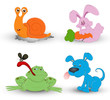 Cute Cartoon Animals Vector