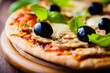Pizza with Mushrooms and Olives