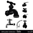 Vektor: Taps silhouettes Taps silhouettes