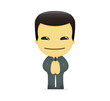 funny cartoon asian businessman