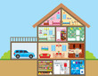 House in a cut