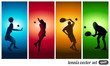 Tennis players silhouettes Tennis players silhouettes