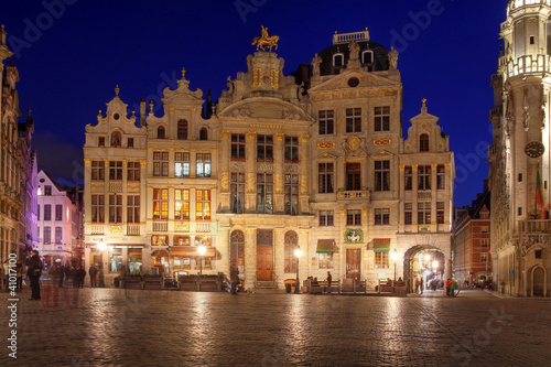 Photo: Houses in Grand Place, Brussels, Belgium Houses in Grand Place, Brussels, Belgium