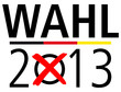 Bundestagswahl 2013 Schriftzug
