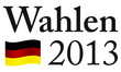 Bundestagswahl 2013 Schriftzug