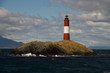 einsamer Leuchtturm auf Insel in Argentinien