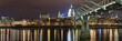 Panorama Skyline Millenium bridge London Großbritanien