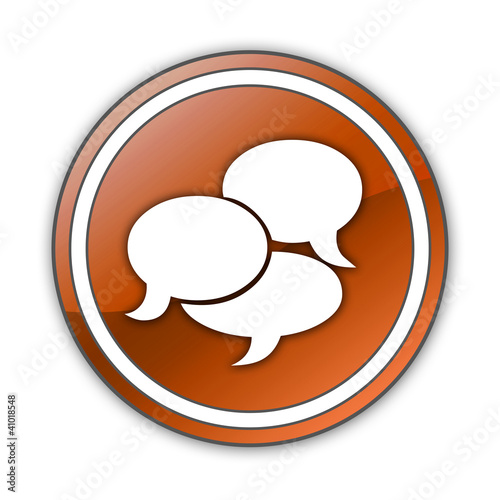 Illustration: Orange Glossy Button "Chart" Orange Glossy Button "Chart"