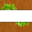Wood Background With Leaves