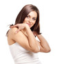 Flirty brunette girl dream