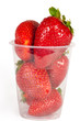 juicy ripe berry strawberry in glass