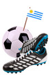 Soccer ball or football with a national flag