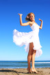 Young fashion woman on the beach Young fashion woman on the beach