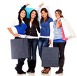 Group of shopping women
