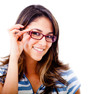 Woman wearing glasses