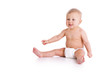 studio shot of baby in diaper studio shot of baby in diaper